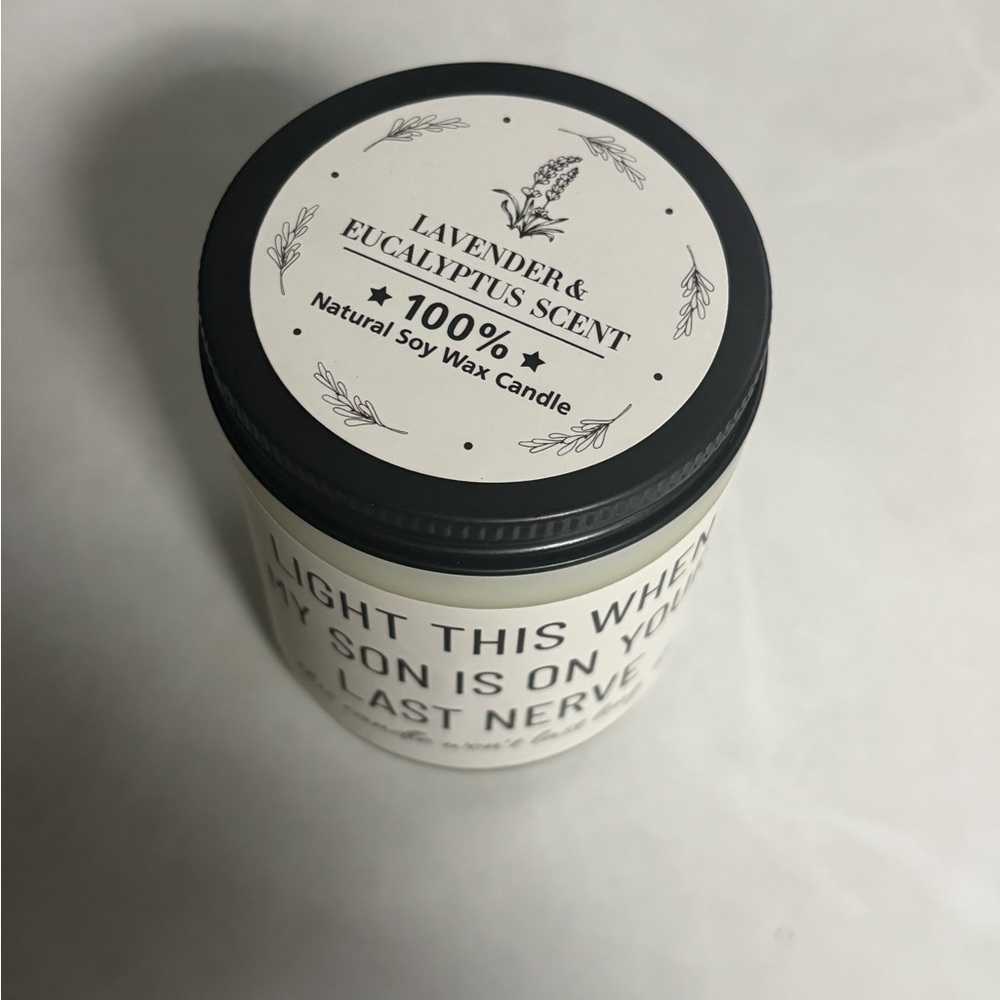 White Scented Candle - Picture 2 of 4